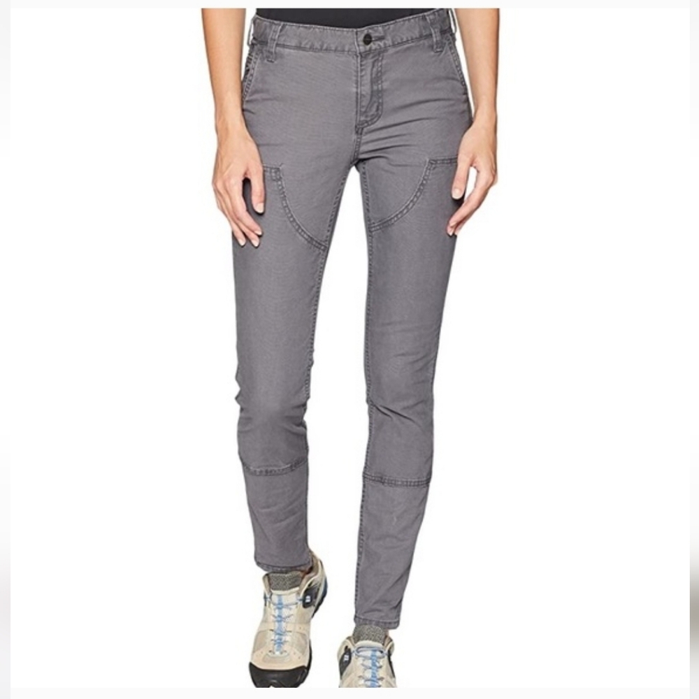 Carhartt Women's  Grey Slim Fit Crawford Double Front Sz 12